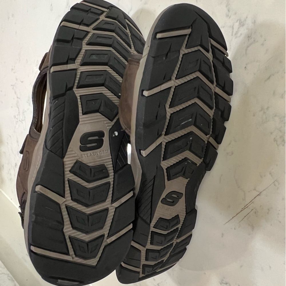 Skechers Dark Brown Open-Toe Sandals - Picture 9 of 11
